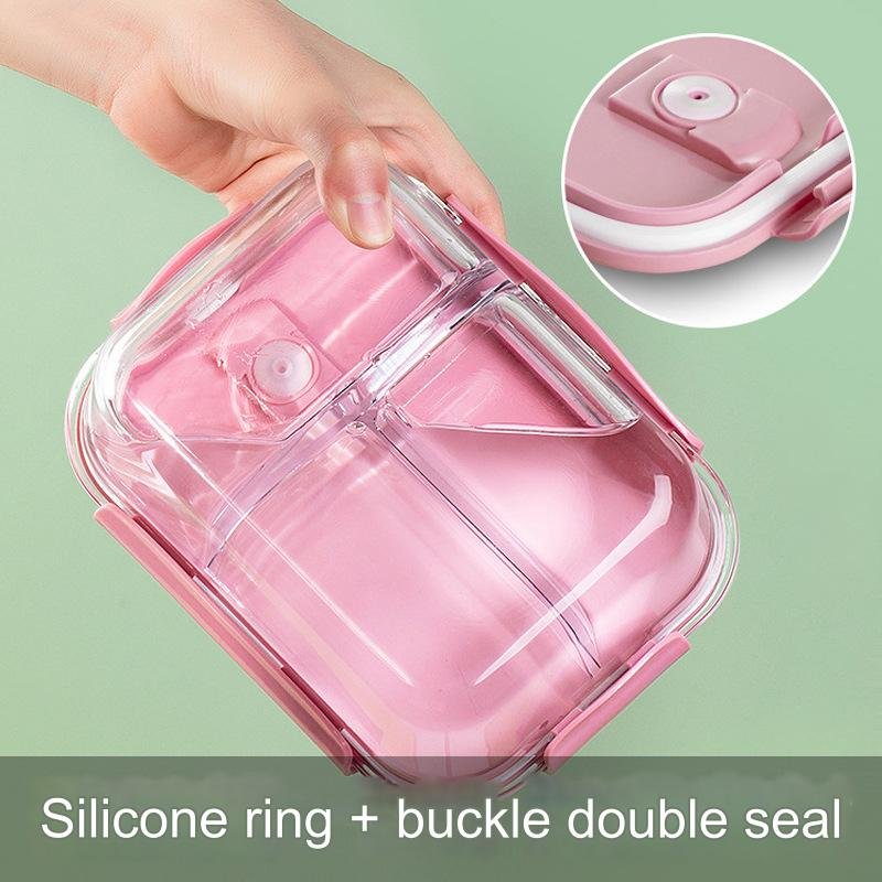 Office Lunch Box Glass Food Storage Containers Sets Microwave Safe Glass Food Container Meal Prep Containers With Leakproof Lid
