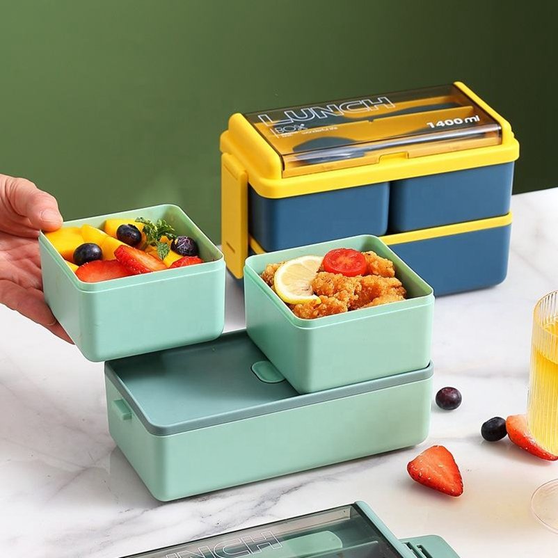 Airtight kitchen BPA Free plastic food storage containers durable bento lunch box for kids