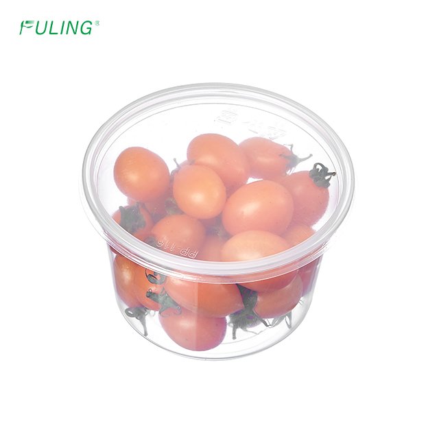 FULING round take out container clear food Plastic Deli Disposable Food Storage Containers With Airtight Lids