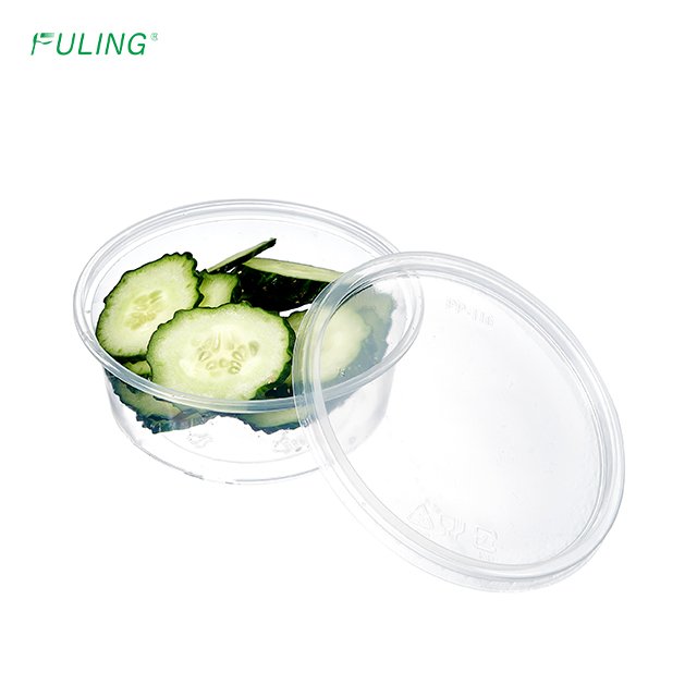 FULING round take out container clear food Plastic Deli Disposable Food Storage Containers With Airtight Lids