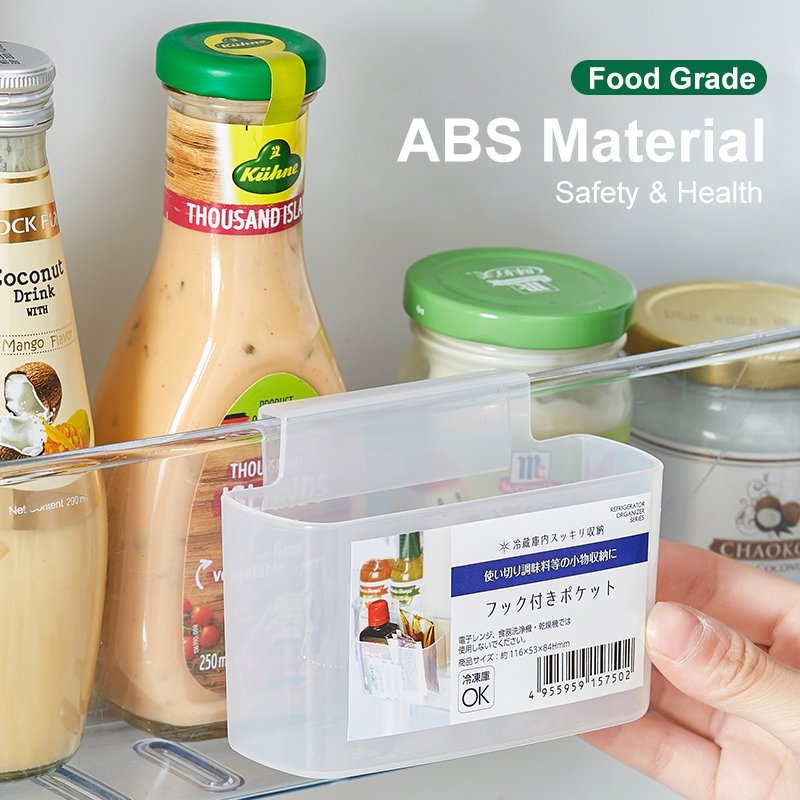Transparent Stackable Plastic Food Storage Bins Refrigerator Organizer Wall mounted storage box