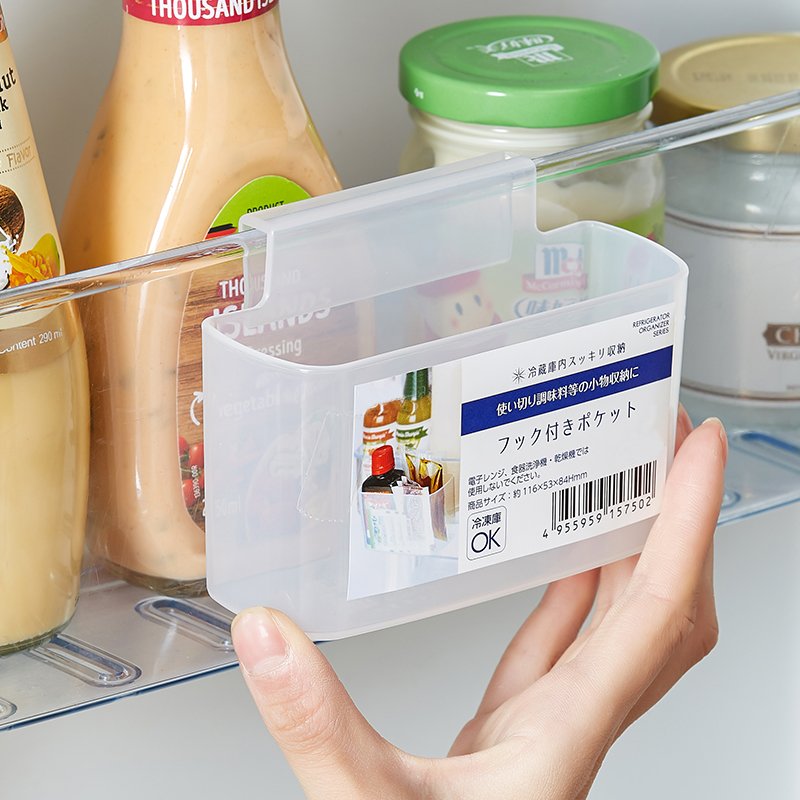 Transparent Stackable Plastic Food Storage Bins Refrigerator Organizer Wall mounted storage box