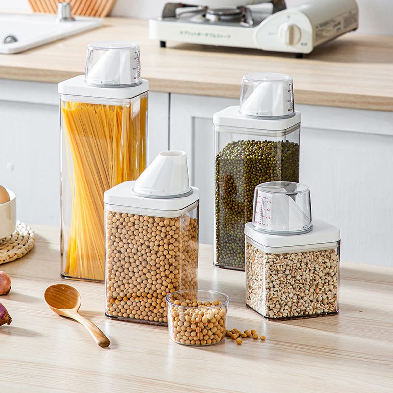 Easy-Pour Airtight Food Storage Containers Rice Sugar Nuts BPA-Free Cereal Food Storage Containers Plastic Containers