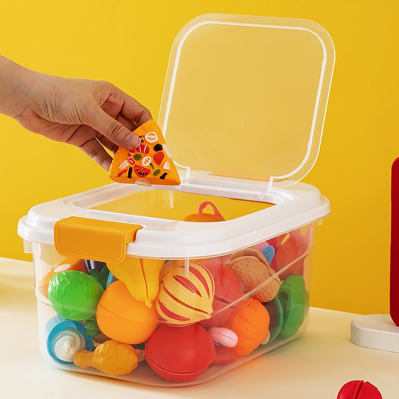 Chinese Wholesale Price Stackable Transparent Children's Toy Storage Box&Bin Household Flip Storage Container