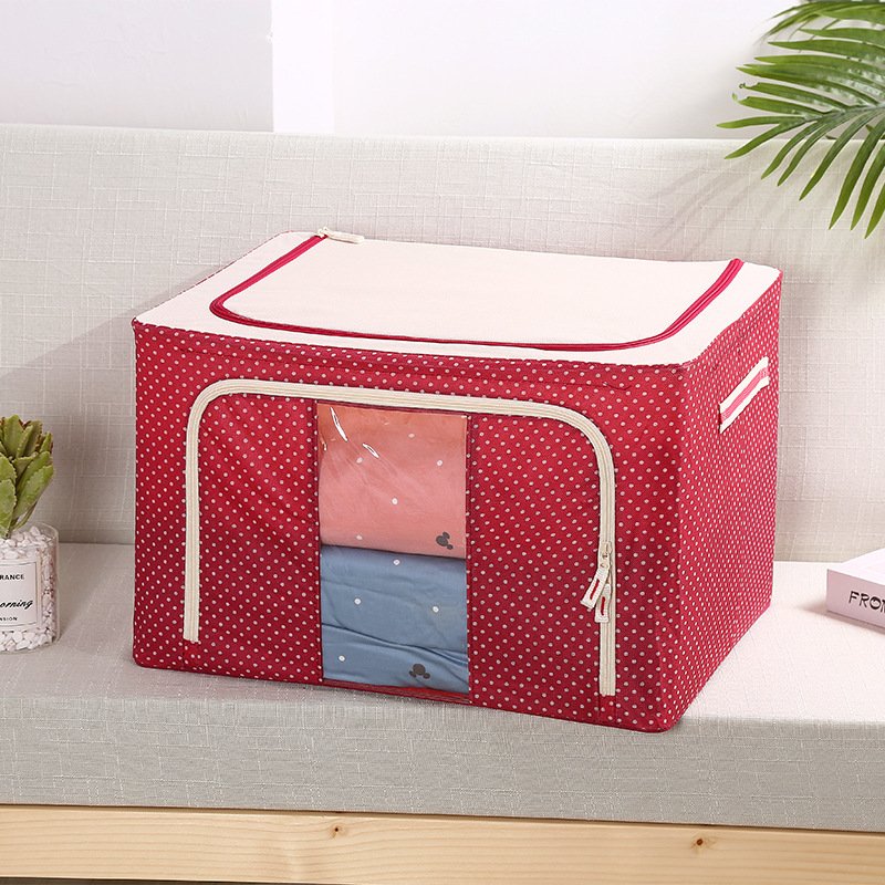 KUYUE The New Steel Frame Box Finishing Box Bernard Box Dustproof Oxford Cloth Modern Can Be Large Folding Flower Foldable Red