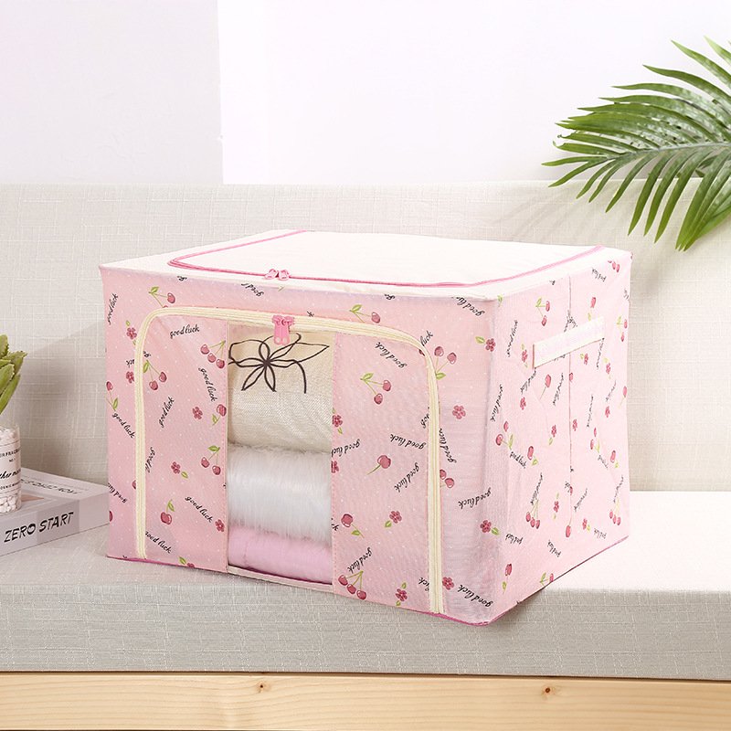 KUYUE The New Steel Frame Box Finishing Box Bernard Box Dustproof Oxford Cloth Modern Can Be Large Folding Flower Foldable Red