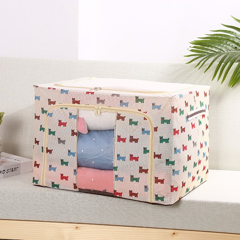 KUYUE The New Steel Frame Box Finishing Box Bernard Box Dustproof Oxford Cloth Modern Can Be Large Folding Flower Foldable Red