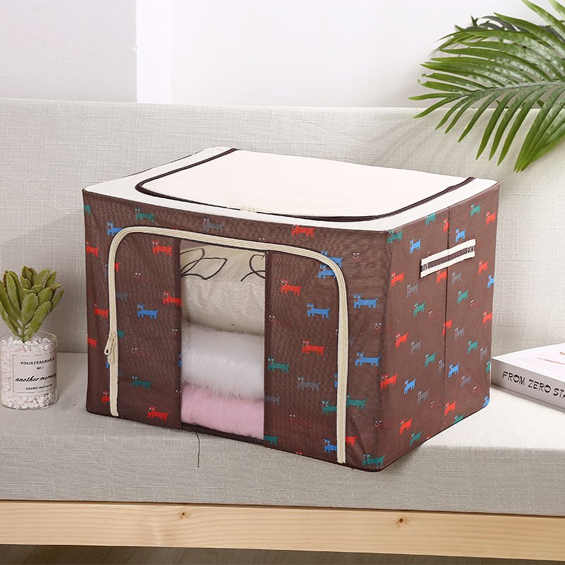 KUYUE The New Steel Frame Box Finishing Box Bernard Box Dustproof Oxford Cloth Modern Can Be Large Folding Flower Foldable Red