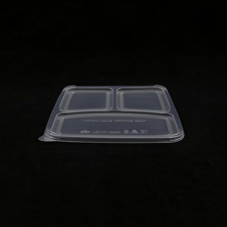 Microwavable 3 Compartment Square Boxes 215x215x43mm Polypropylene Heavy Duty 1-3L Capacity Free Food Storage Lunch Singapore