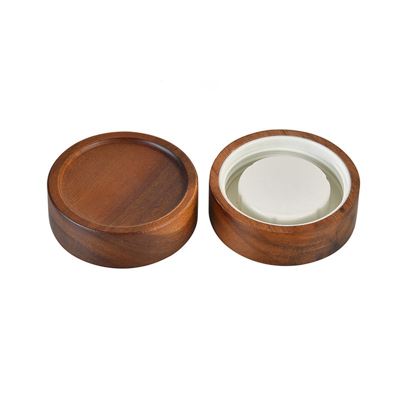High borosilicate glass spice 800ml food storage jar containers kitchen glass sugar jar with Acacia Wood Lid