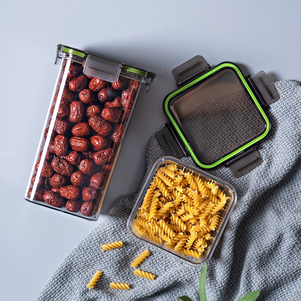 Airtight food organizer plastic food container transparent storage box