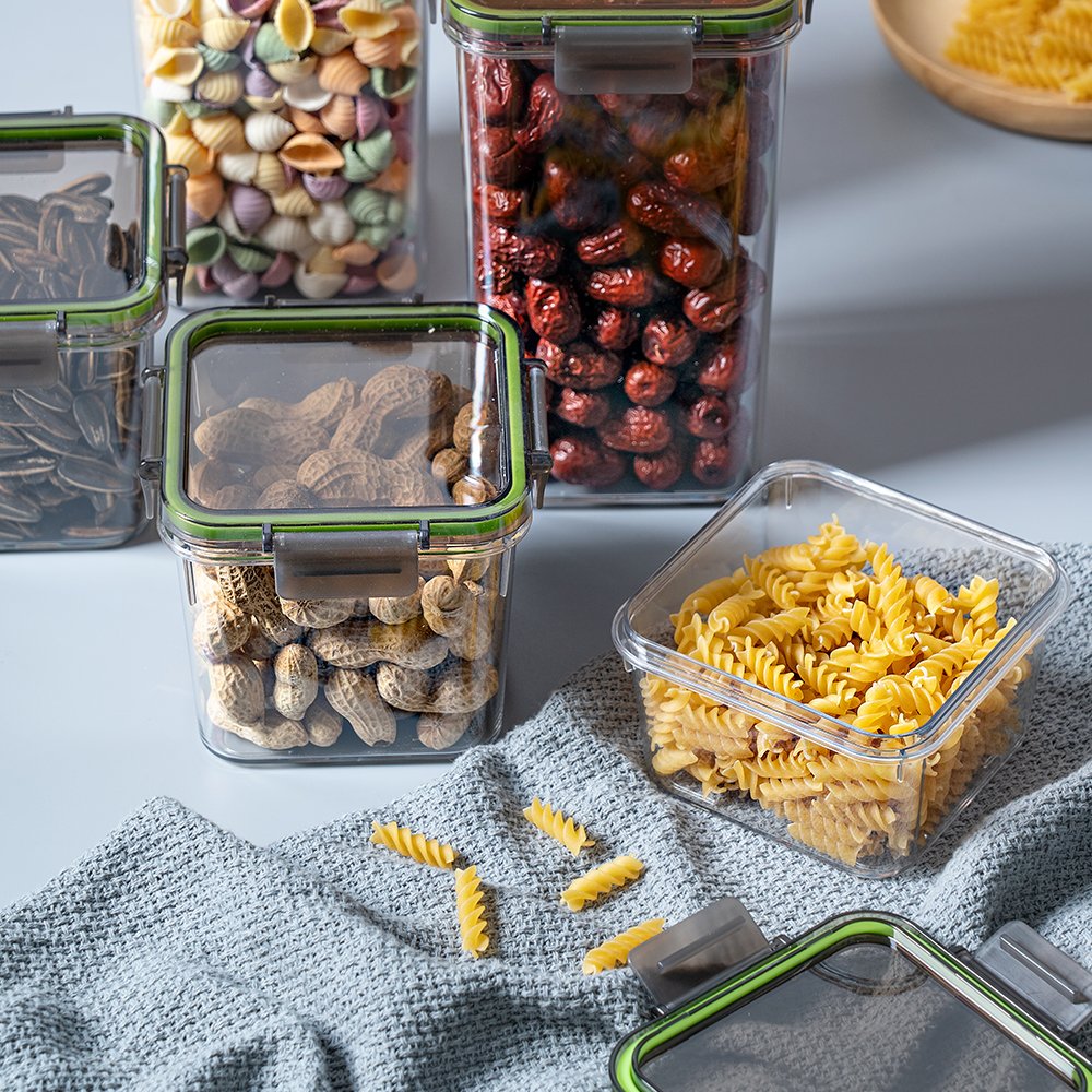 Airtight food organizer plastic food container transparent storage box