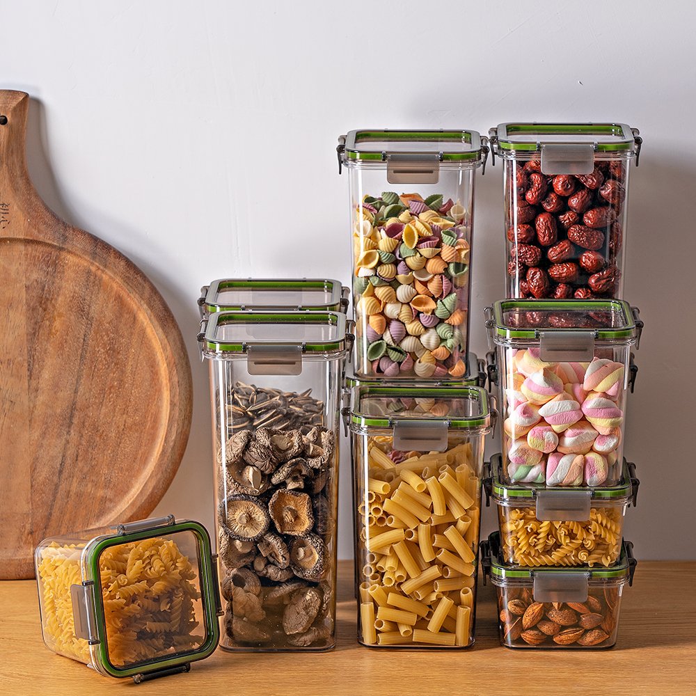 Airtight food organizer plastic food container transparent storage box