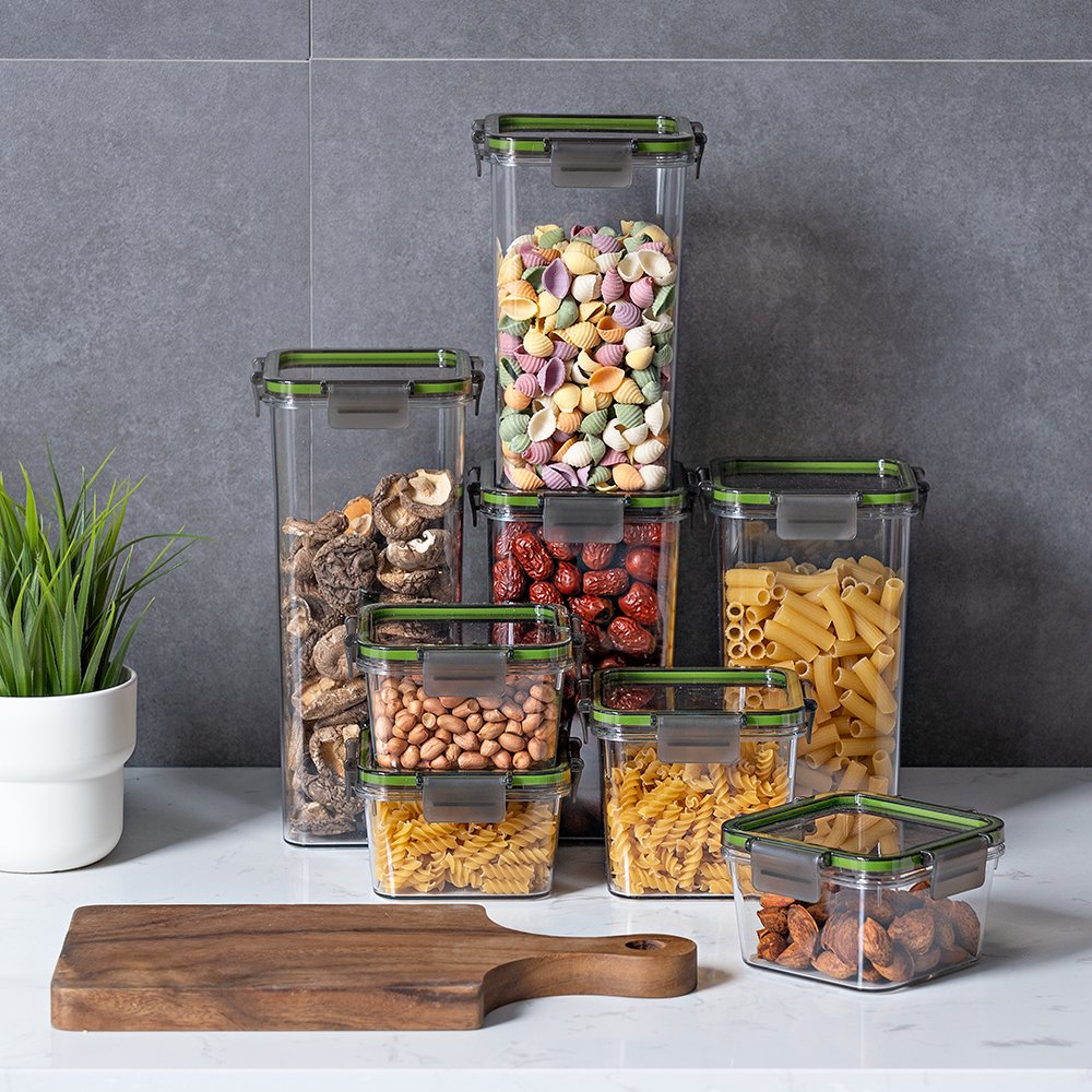 Airtight food organizer plastic food container transparent storage box