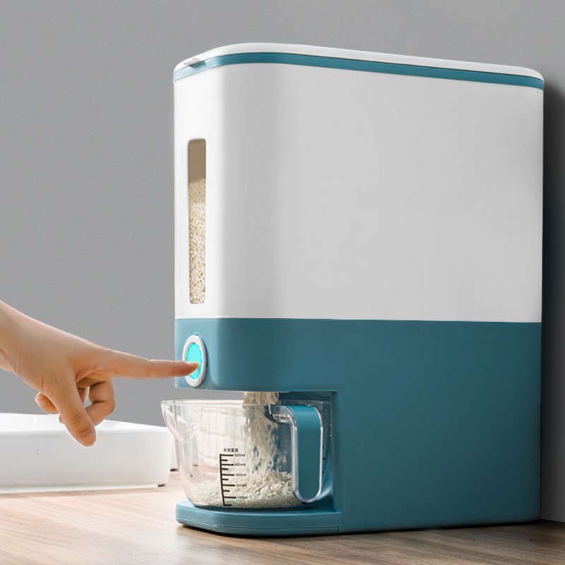 Hot Sale Plastic Rice Grain Dispenser Storage Box Kitchen Cat Dry Cereal Bulk Food Container Dispenser 12kg