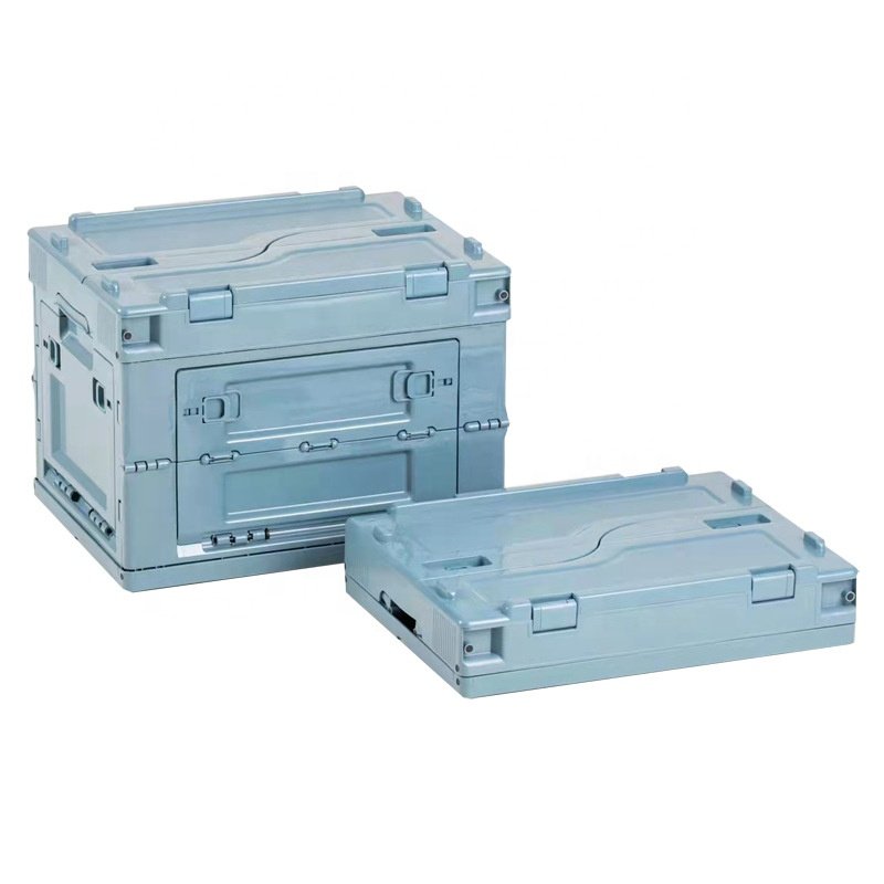 Camping Collapsible Storage Bins Folding Plastic Storage Box With Lid