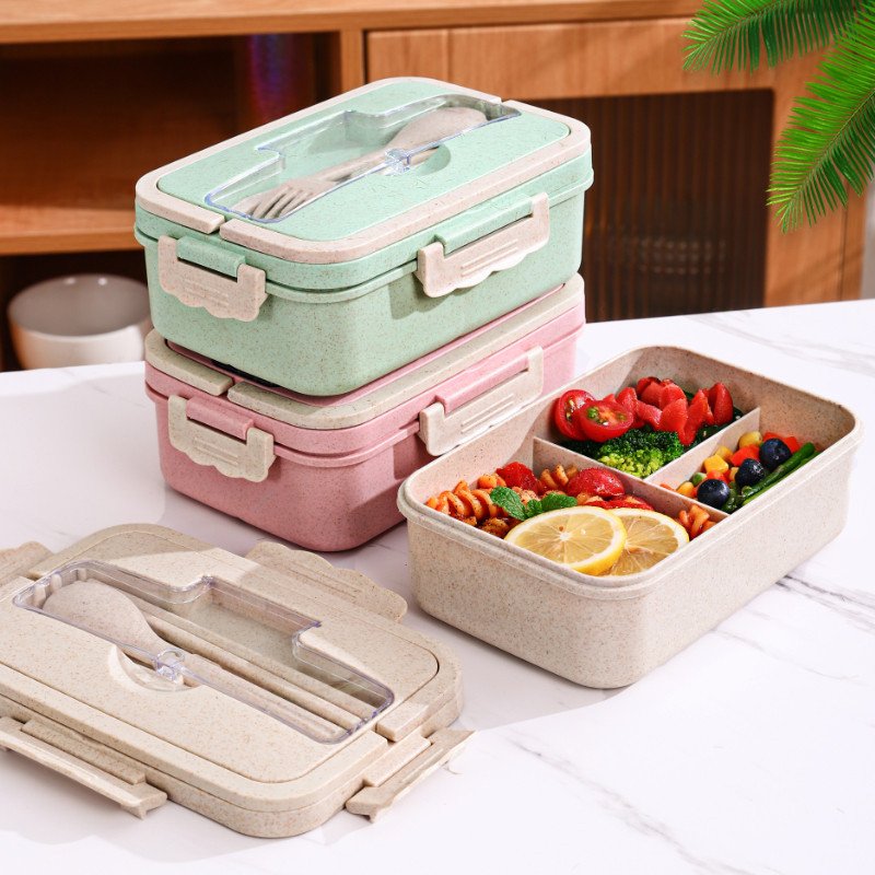 Original Factory Food Grade Plastic Eco-friendly Bento Boxes For Adults Bento Lunch Box Kids With Free Cutlery Set