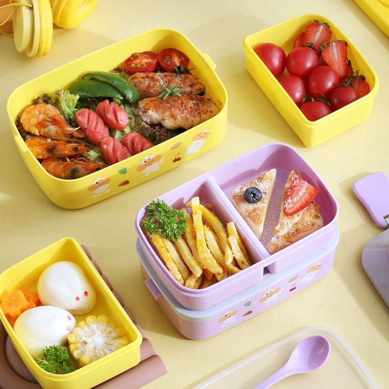 Cute House Shape for Girl Kids BPA Free Insulated Portable Bento Lunch Box with Handle for Funny Kids School
