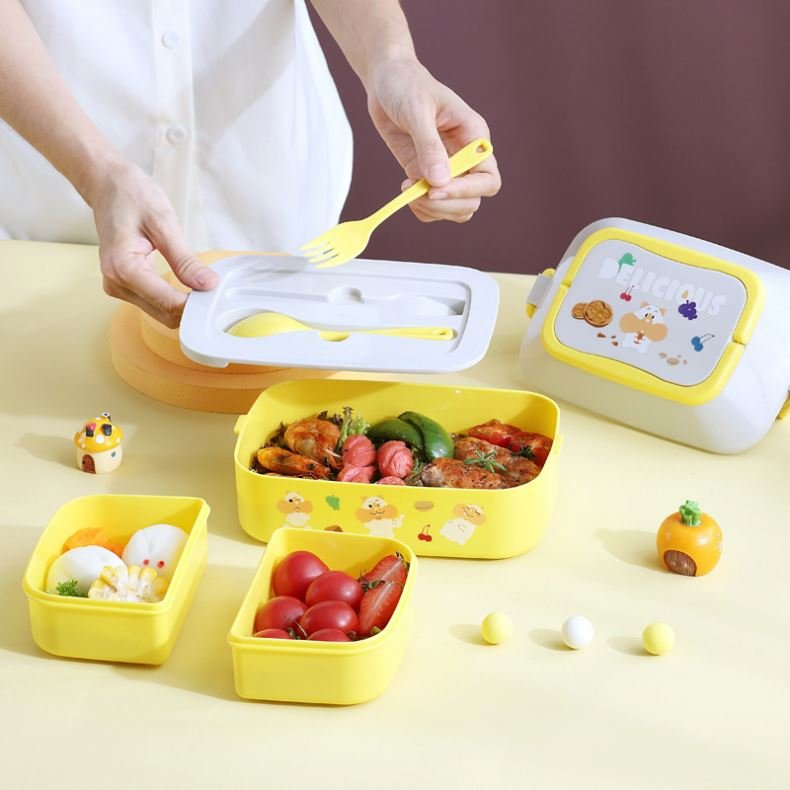 Cute House Shape for Girl Kids BPA Free Insulated Portable Bento Lunch Box with Handle for Funny Kids School