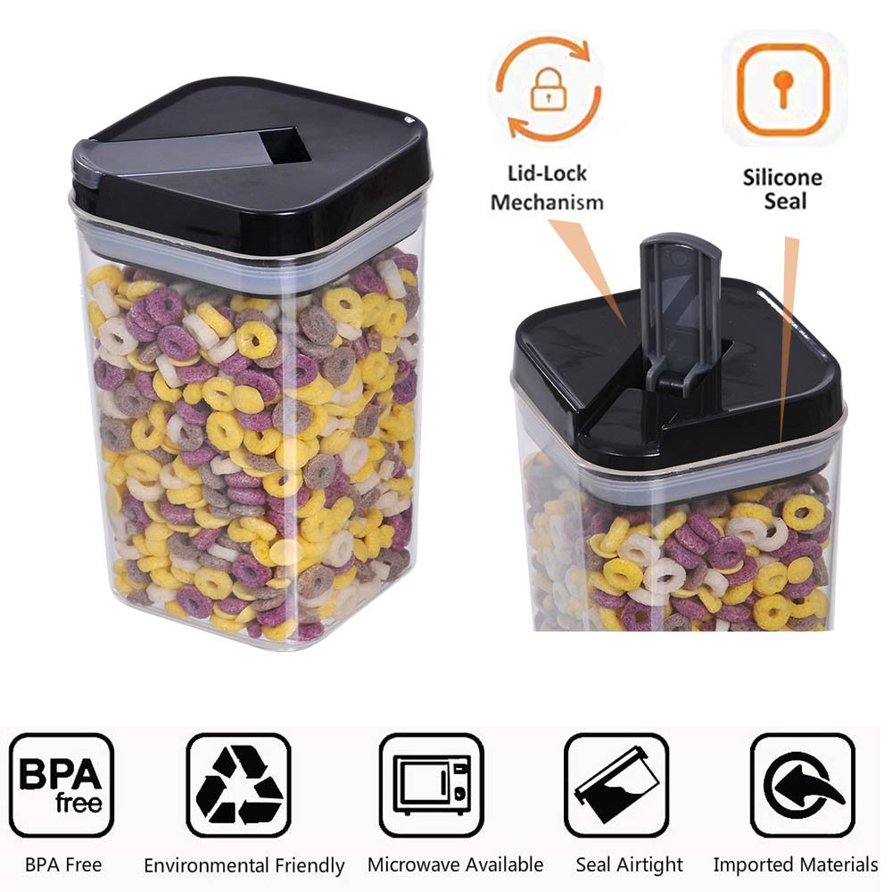 Kitchen Organizers Airtight Dry Food Storage Organization Box for Kitchen and Pantry Grain Rice Container Set of 7