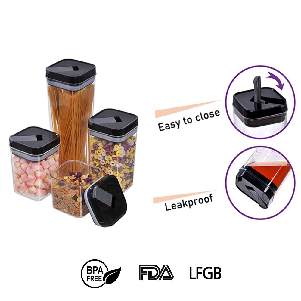 Kitchen Organizers Airtight Dry Food Storage Organization Box for Kitchen and Pantry Grain Rice Container Set of 7