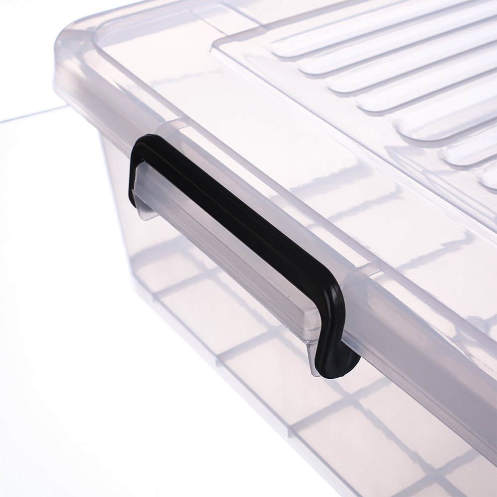 Clear Transparent Plastic Storage Box With Lid 34L