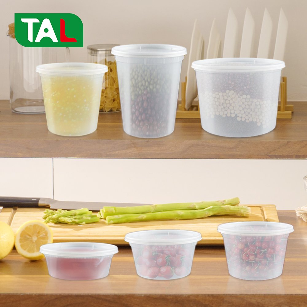 Popular Eco-Friendly Grains and Beans Transparent Plastic Food Storage Container Sauce Cups in North America