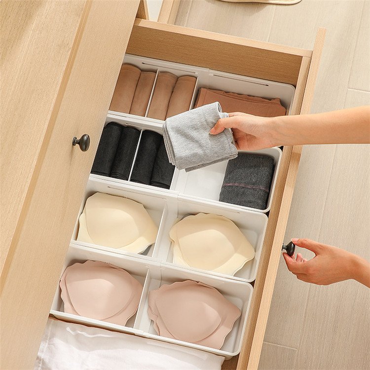Modern Square Plastic Drawer Organizer Box Multifunctional Kitchen and Office Tool Storage Divider for Home Use