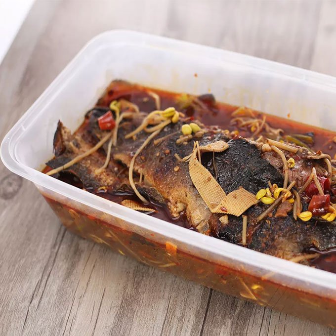 2024 New Trade Microsafe Food Storage Plastic Box with Lid 5100ml Huge Disposable Lunch Containers Seafood Basin