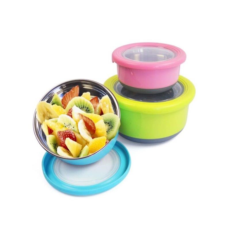 Wholesale Food Storage Container 3pcs Stainless Steel Bento Lunch Box