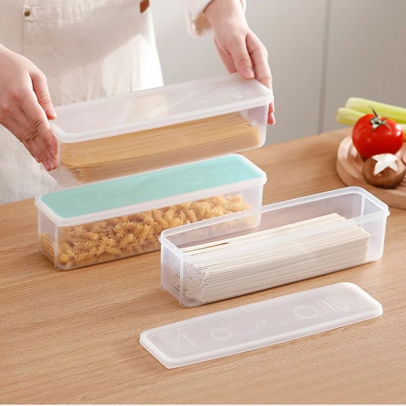 Kitchen Noodle Spaghetti Container Household Cereal Preservation Storage Box Spaghetti Box with Cover Kitchen Food Container