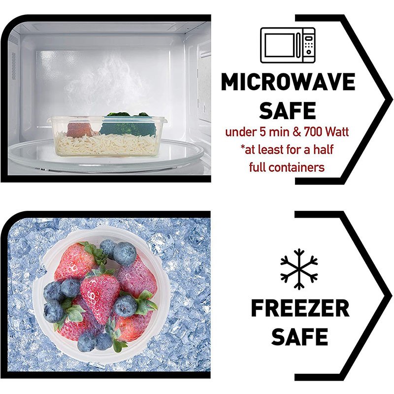 HYRI 24pcs Plastic Lunch Box Set Bpa-Free Meal Soup Kitchen Vegetable Fruit Child Freeze Microwave Food Storage Containers