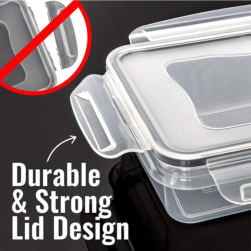 HYRI 24pcs Plastic Lunch Box Set Bpa-Free Meal Soup Kitchen Vegetable Fruit Child Freeze Microwave Food Storage Containers