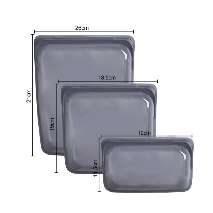 OEM&ODM Quality Leakproof Heat Resistant Reusable Food Grade Silicone Food Storage Bag For Keeping Food fresh