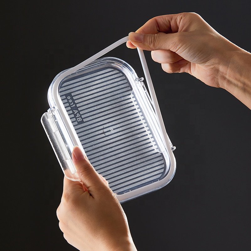 Kitchen Airtight Plastic Clear Food Storage Containers set with lids