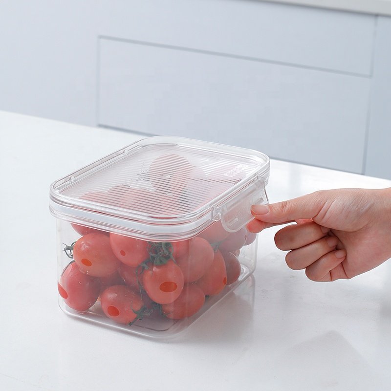 Kitchen Airtight Plastic Clear Food Storage Containers set with lids