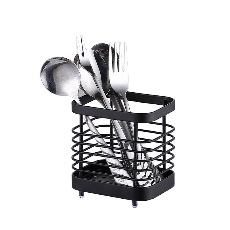 Stainless Steel Cutlery Utensil Holder Kitchen Flatware Storage Box Cooking Tools Organizer