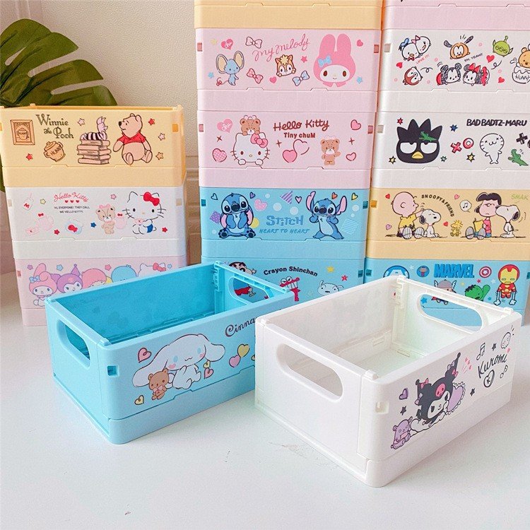 Stitch mini foldable girls accessories sundries box storage box