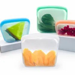 1300ML Microwave Reusable Extra Thick Silicone Food Storage Bags fold top sandwich bag frozen food travel bags