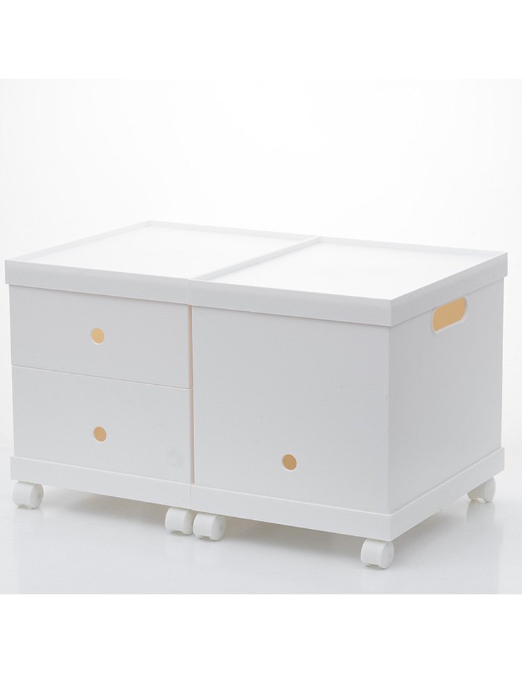 Storage Container Box Organization Storage Boxes & Bins Big Capacity Plastic CLASSIC with Rolling Wheels and Handle for Home