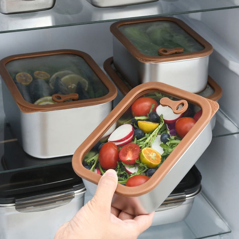 Refrigerator Safe Leak Proof Meal prep container Stainless Steel Food Storage Container with lids snack box container