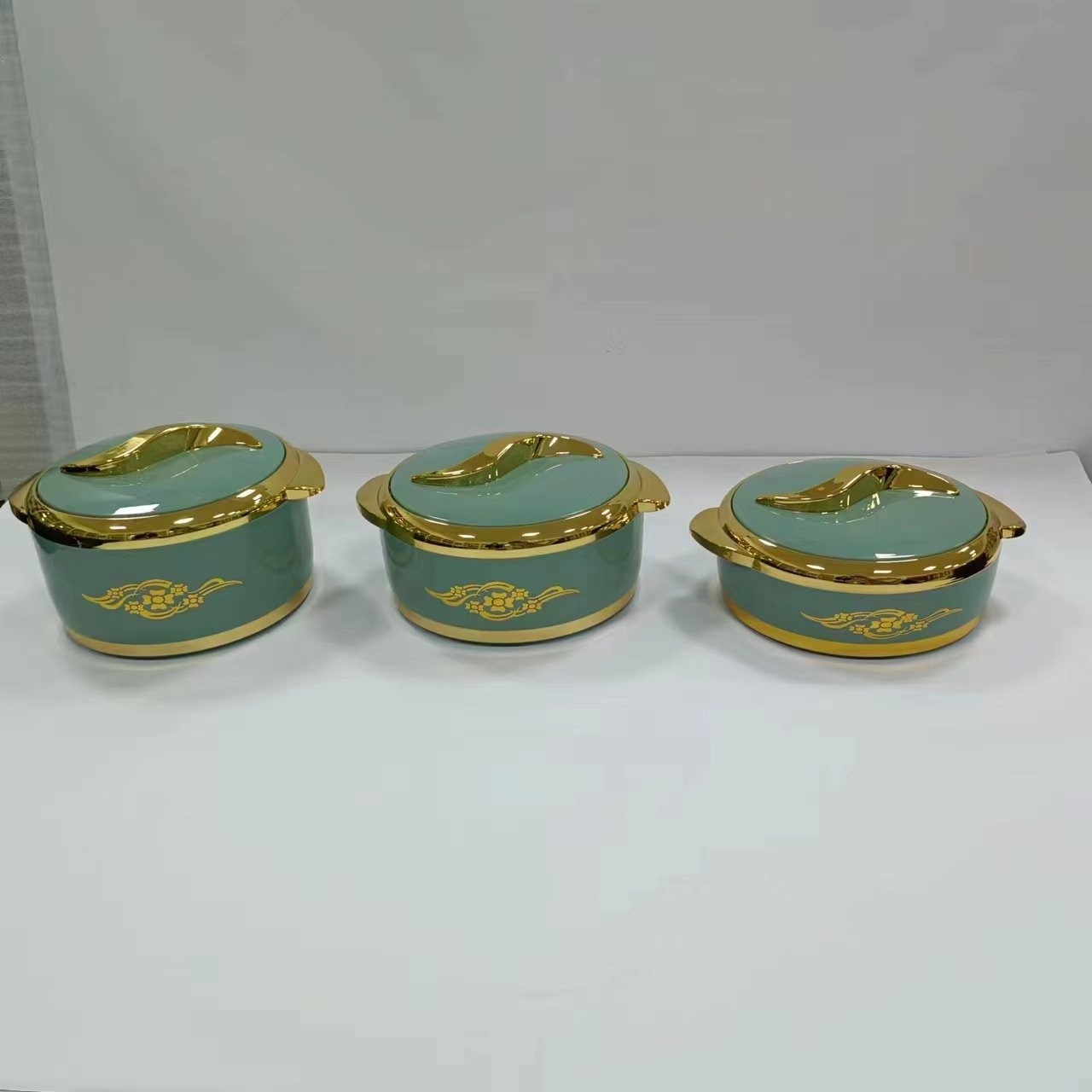 Heat preservation round luxury food warmer set for Luxury 1.5L+2L+2.5L UAE Iraq food warmer set casserole