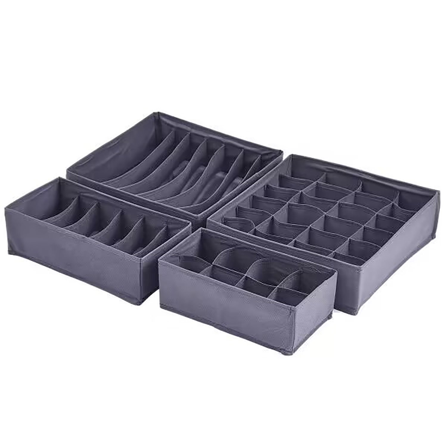 40080402 Underwear Drawer Organizer Dividers, Foldable Closet Storage Organizer, Clothing Storage Boxes for Lingerie, Bras,Socks