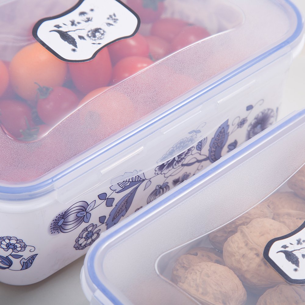 Chinese style microwave plastic airtight food container set