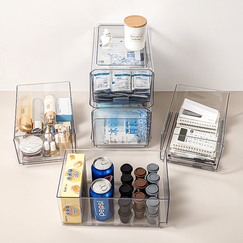 Refrigerator drawer storage box clear acrylic cosmetic storage container for bedroom and living room