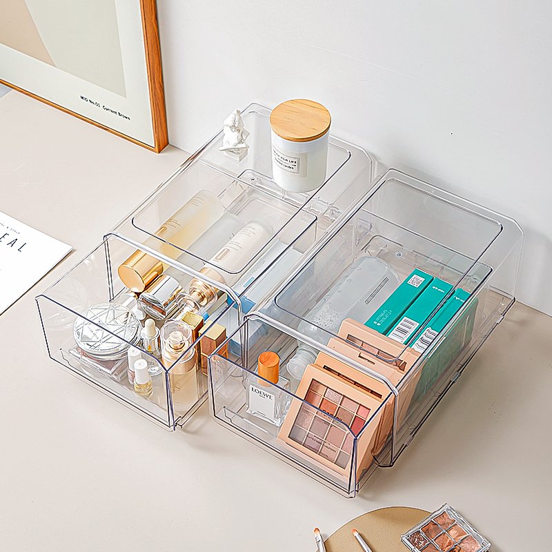 Refrigerator drawer storage box clear acrylic cosmetic storage container for bedroom and living room