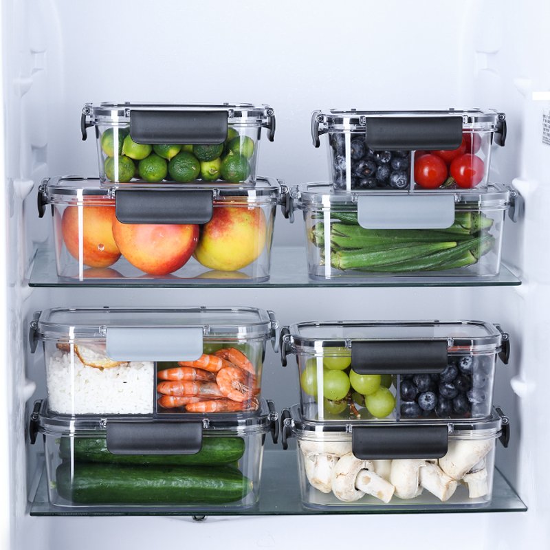 GREENSIDE Freshness Preservation Transparent fridge organizer Plastic Food Fruit Vegetable Plastic Food Container