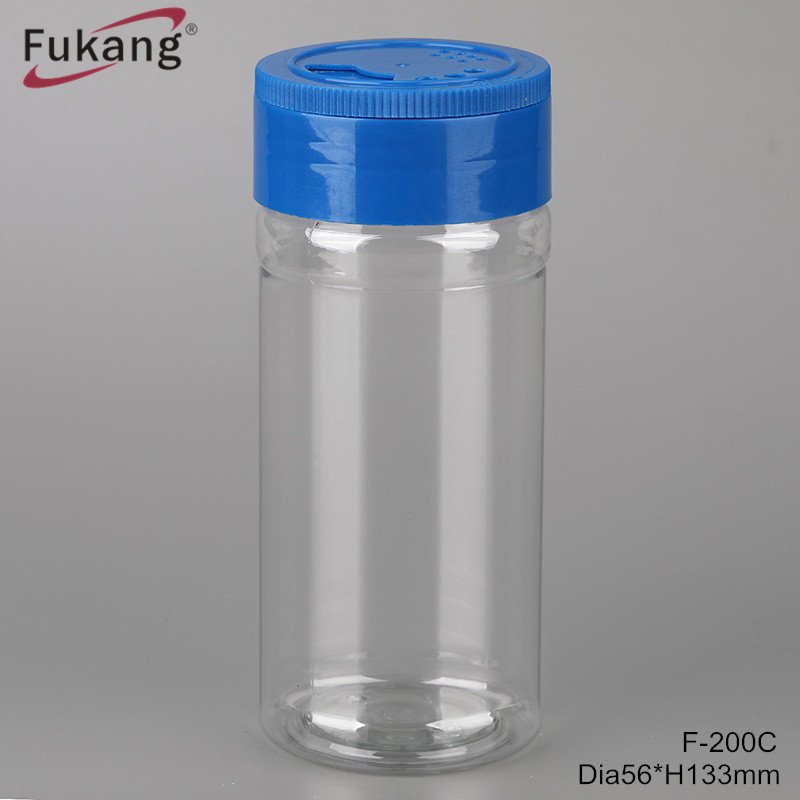 250g Kitchen Food Storage Plastic Spice Jar, Spice shaker bottle