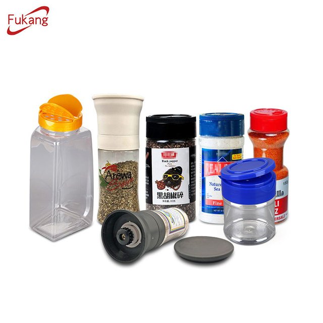 250g Kitchen Food Storage Plastic Spice Jar, Spice shaker bottle