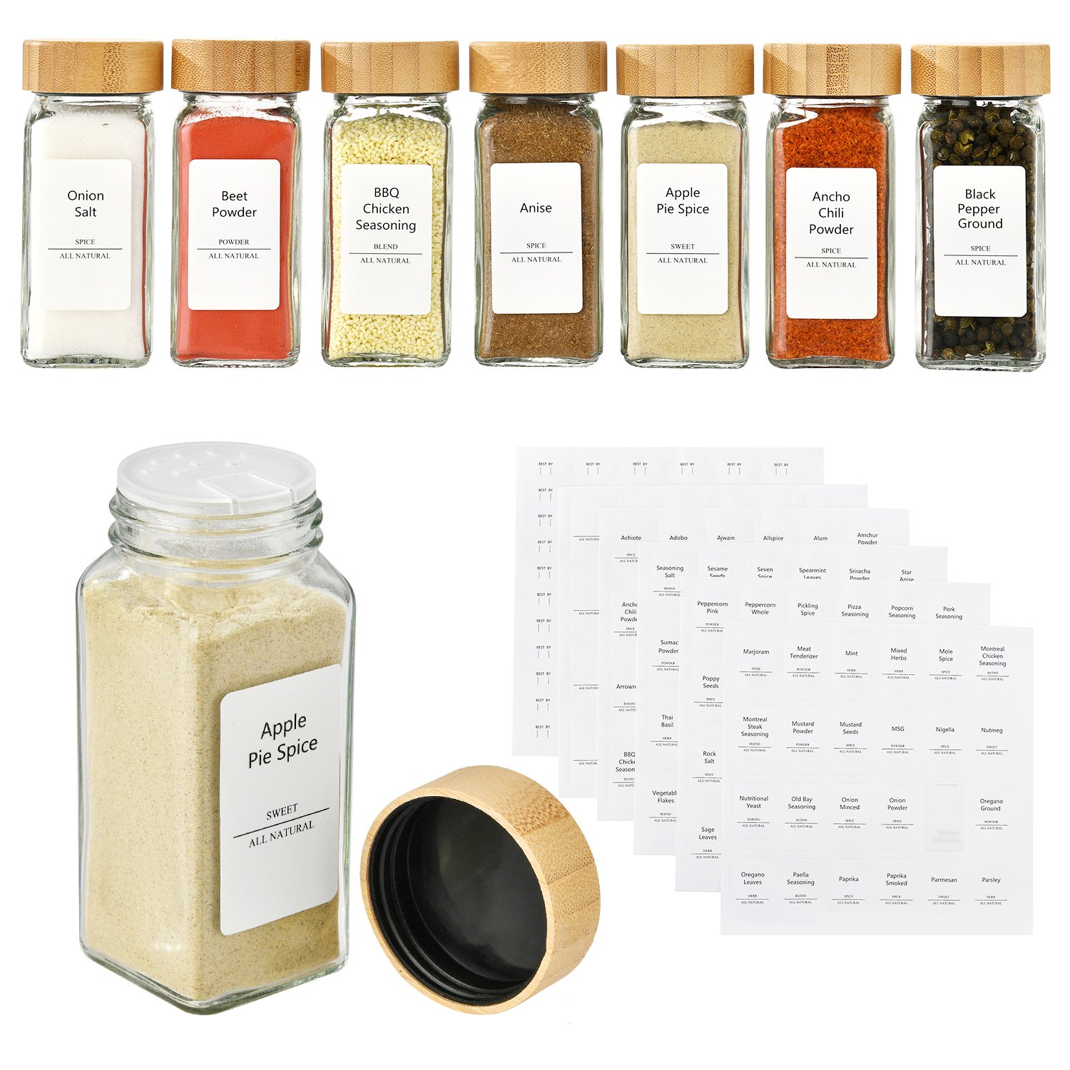Kitchen Airtight Glass Jar Borosilicate Glass Food Storage Jar With Wooden Lid